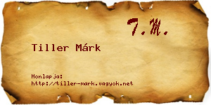 Tiller Márk névjegykártya
