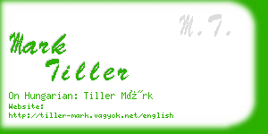 mark tiller business card